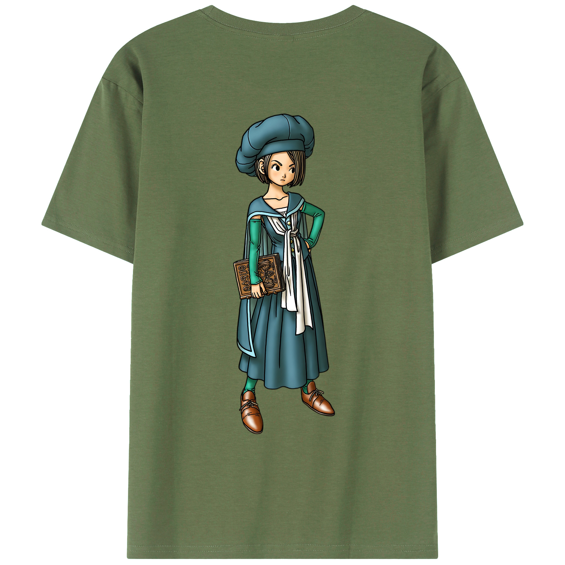 （画像用） ドラゴンクエスト Doragon Kuesuto Dragon Quest 綿100％ メンズ半袖Tシャツ（バックプリント） 通気性